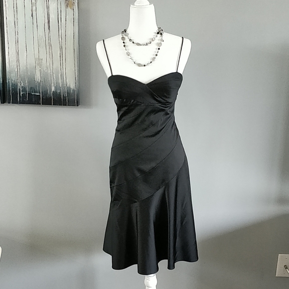 Cache little black dress satin looking size 6 - Picture 1 of 8